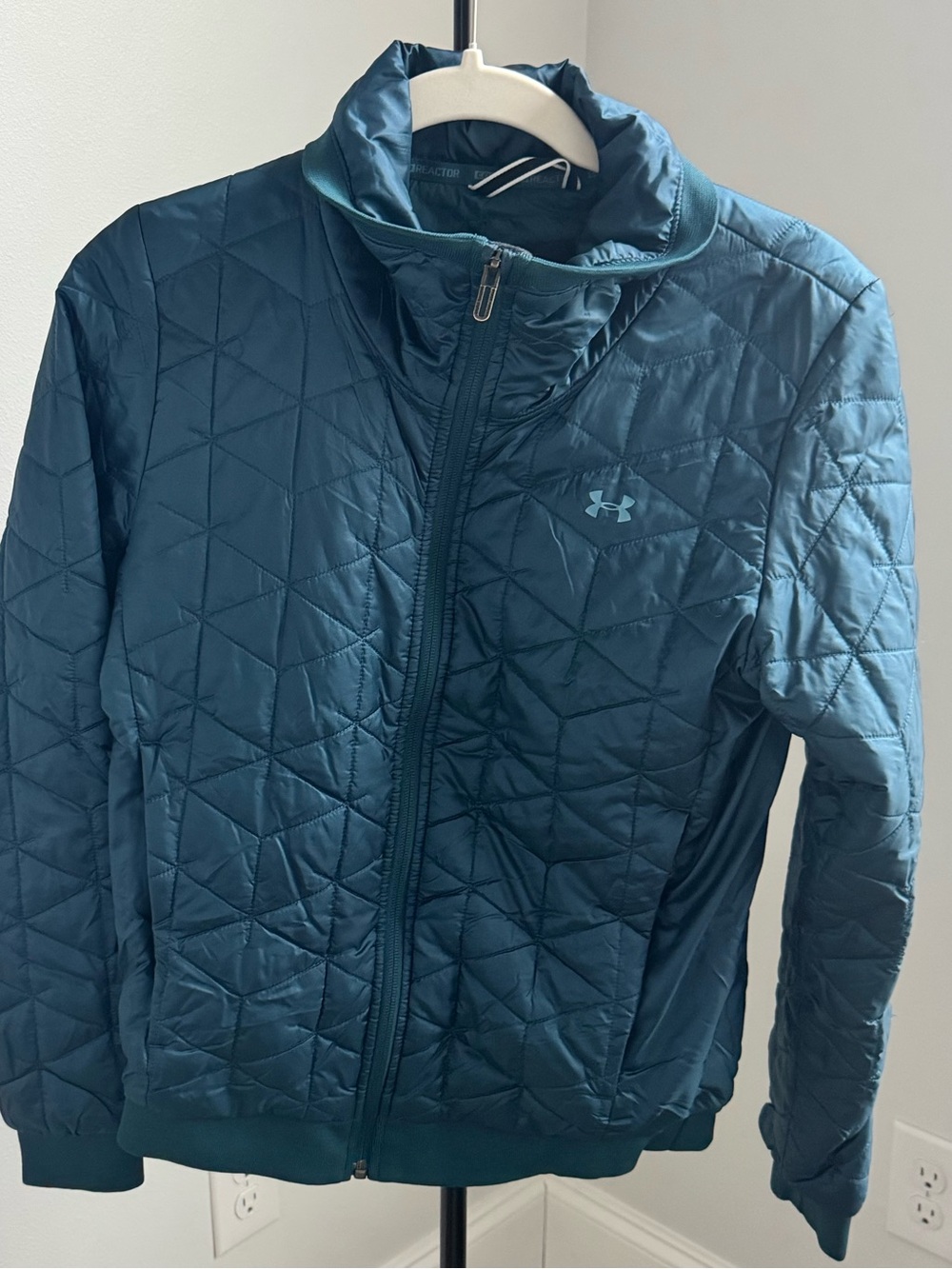 Under Armour ColdGear Reactor Performance Jacket Teal Quilted Puffer  Size S